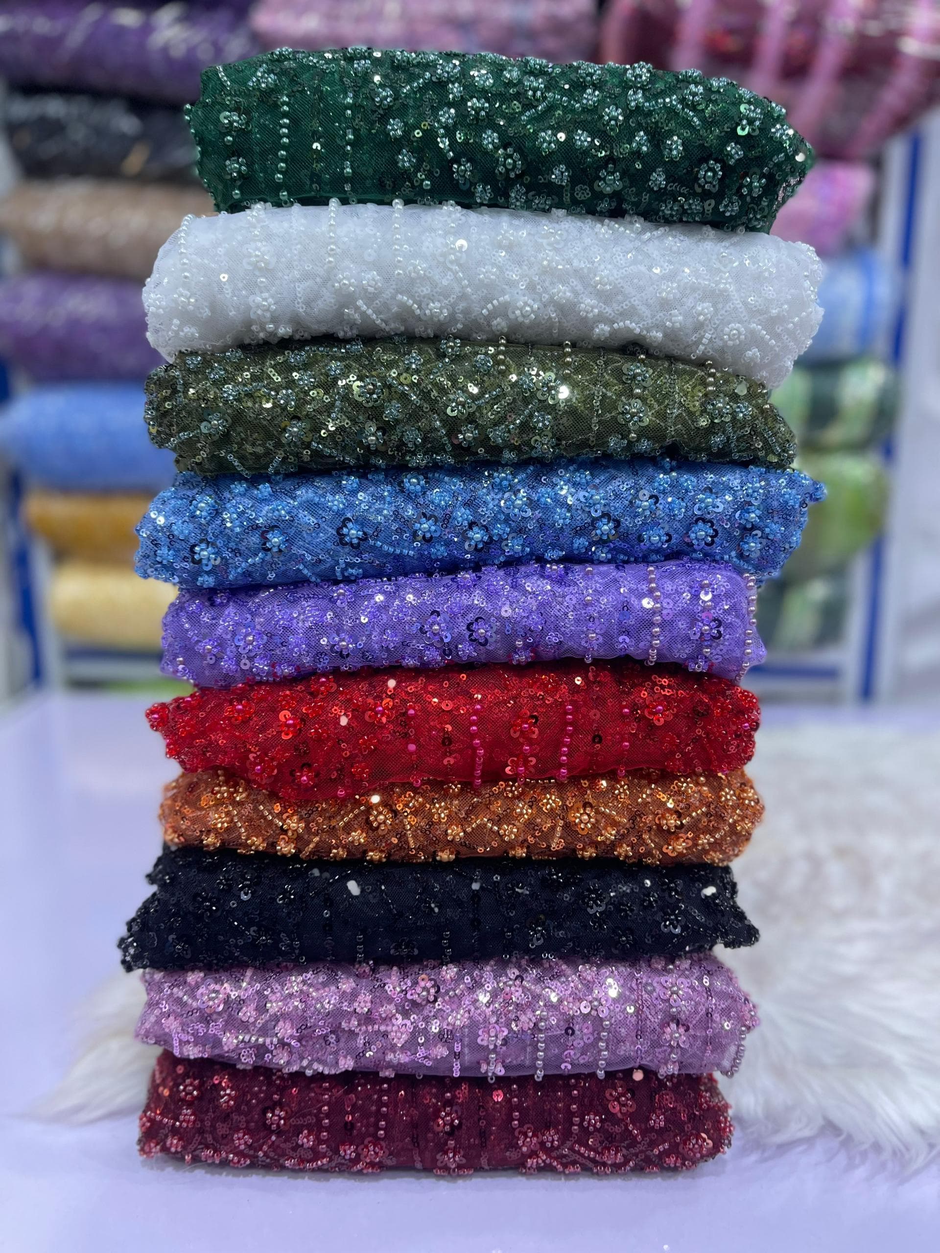 Beaded lace