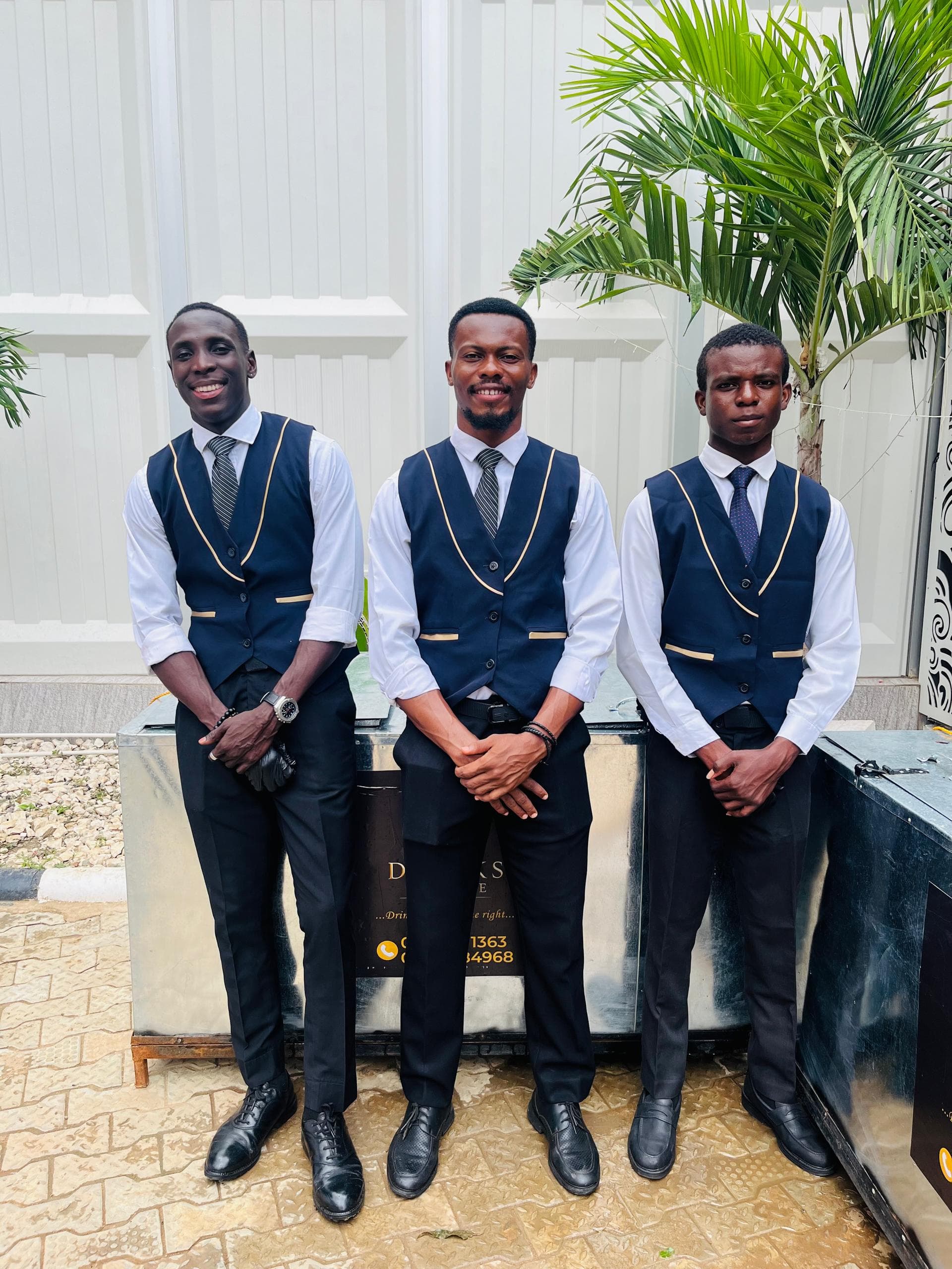 Clean and professional waiters